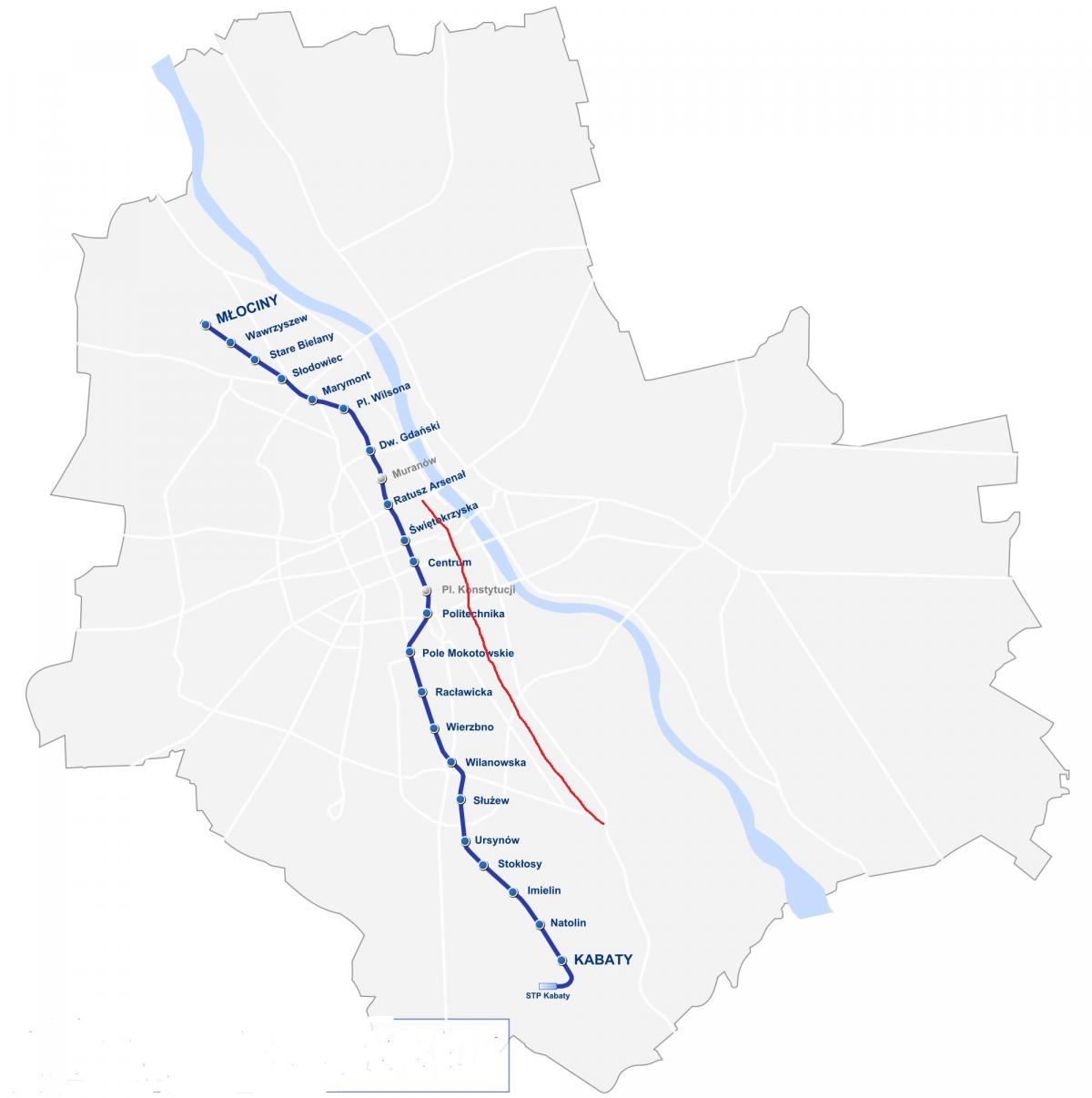 Mappa della strada reale di Varsavia 