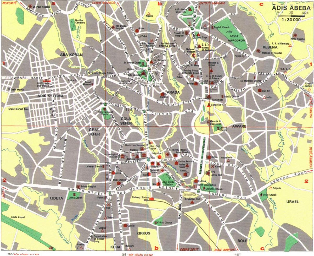 Mappa di Varsavia attrazioni 