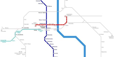 Mappa della metropolitana di Varsavia